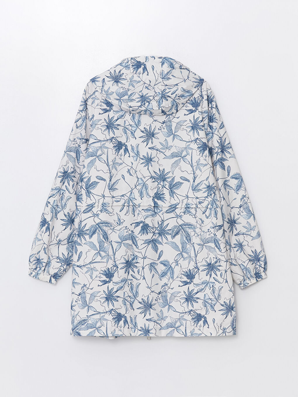 Дождевик с воротником-трубой и узором для женщин-3