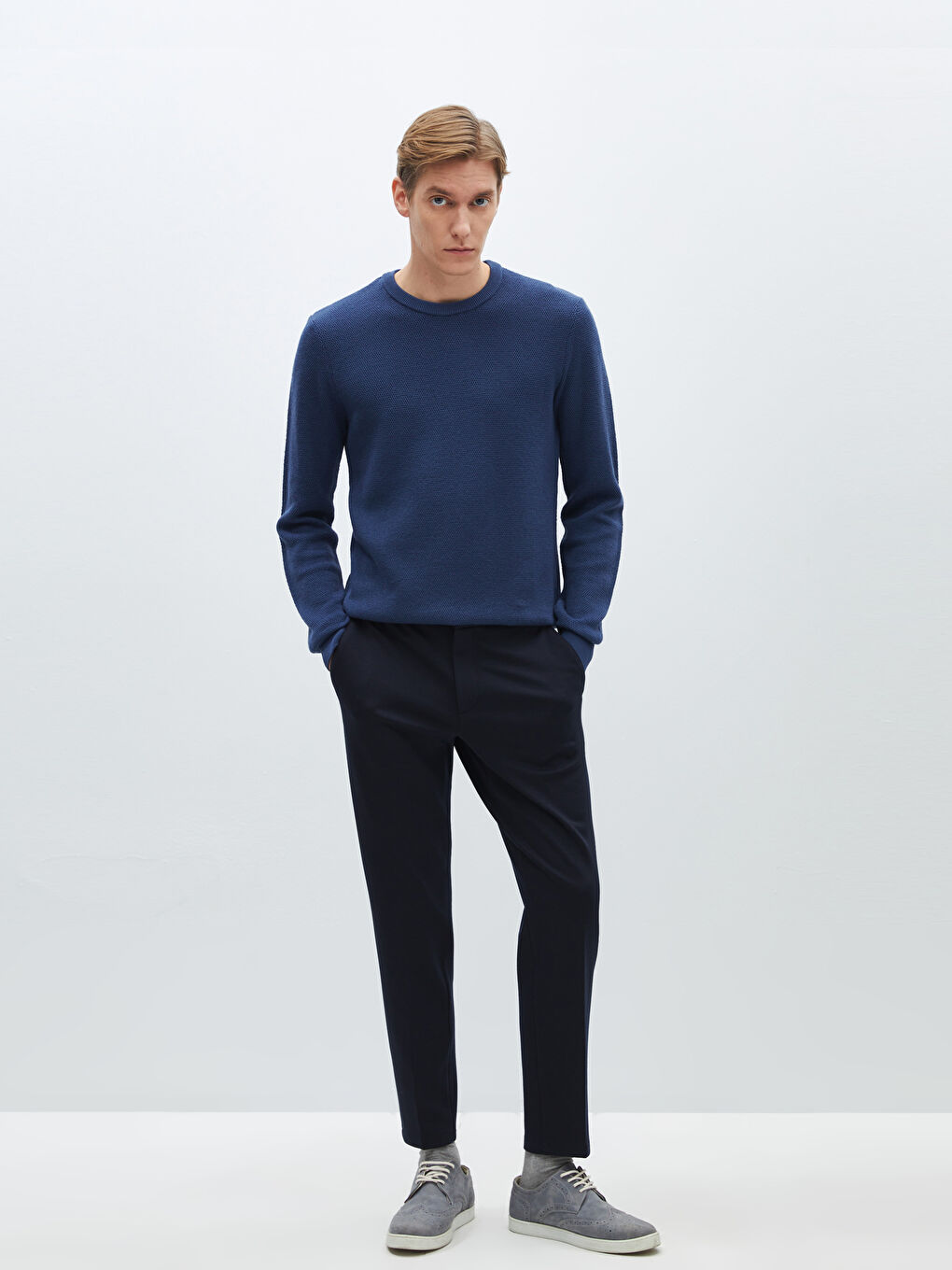 Lacivert Slim Fit Erkek Pantolon-2