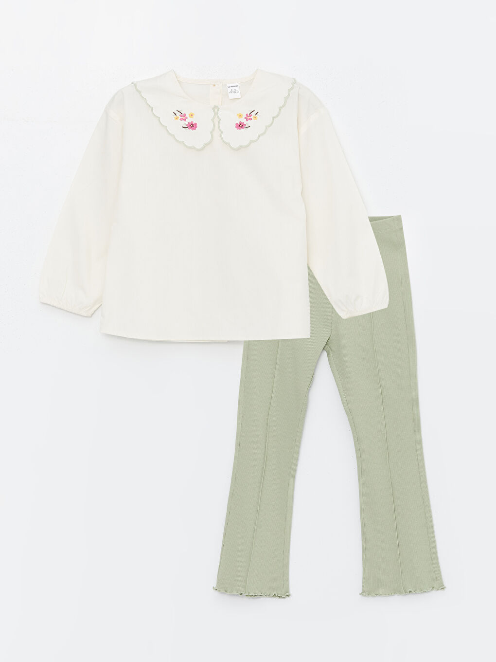 Peter Pan Collar Baby Girls' Blouse and Leggings 2 Pack -S48647Z1-FES