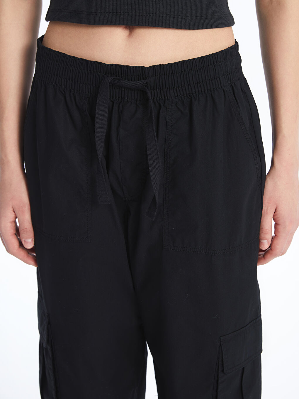 Elasticated Waist Jogger Women's Cargo Trousers -S48654Z8-CVL