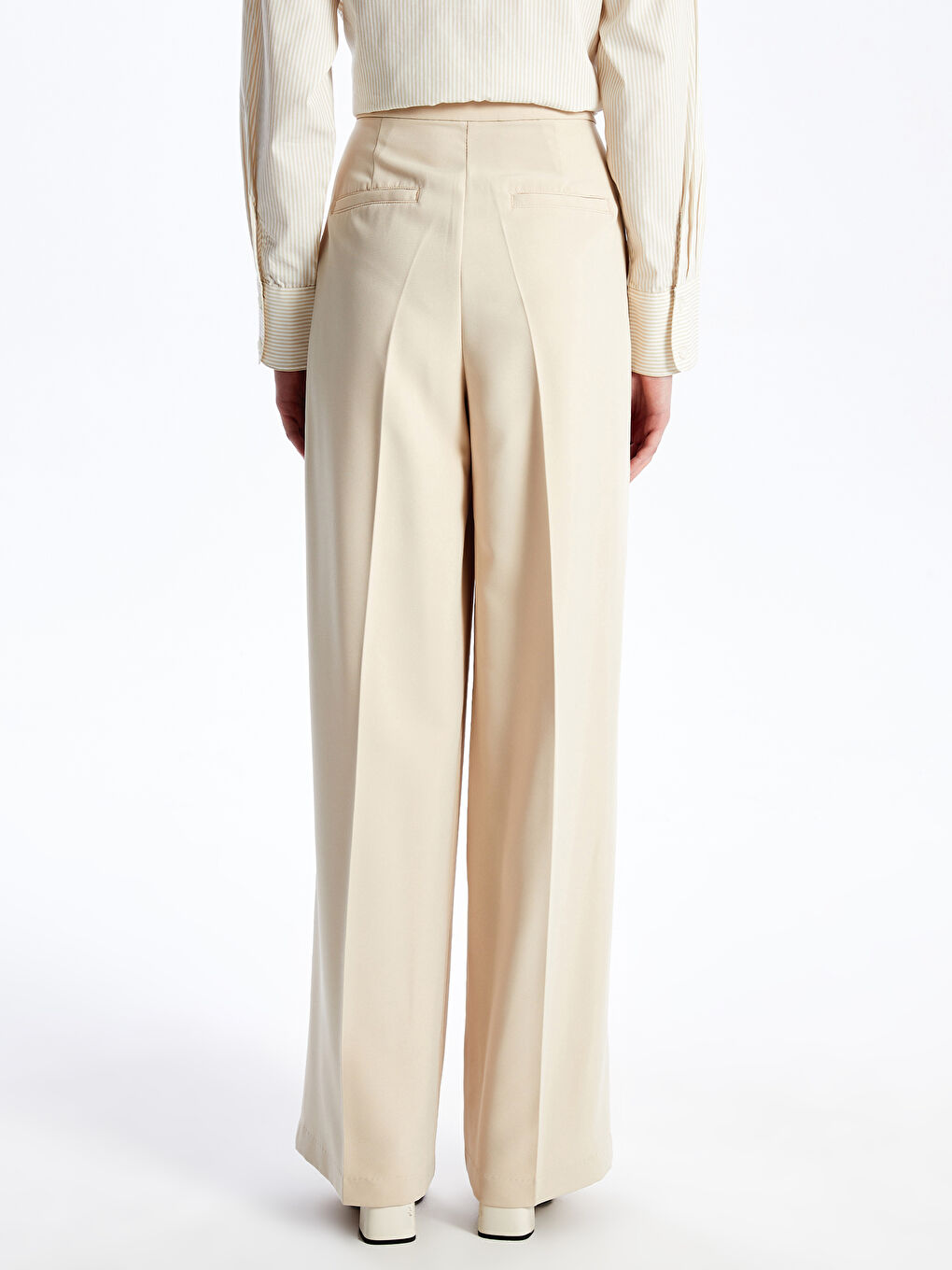 Широкие женские брюки стандартного кроя-4