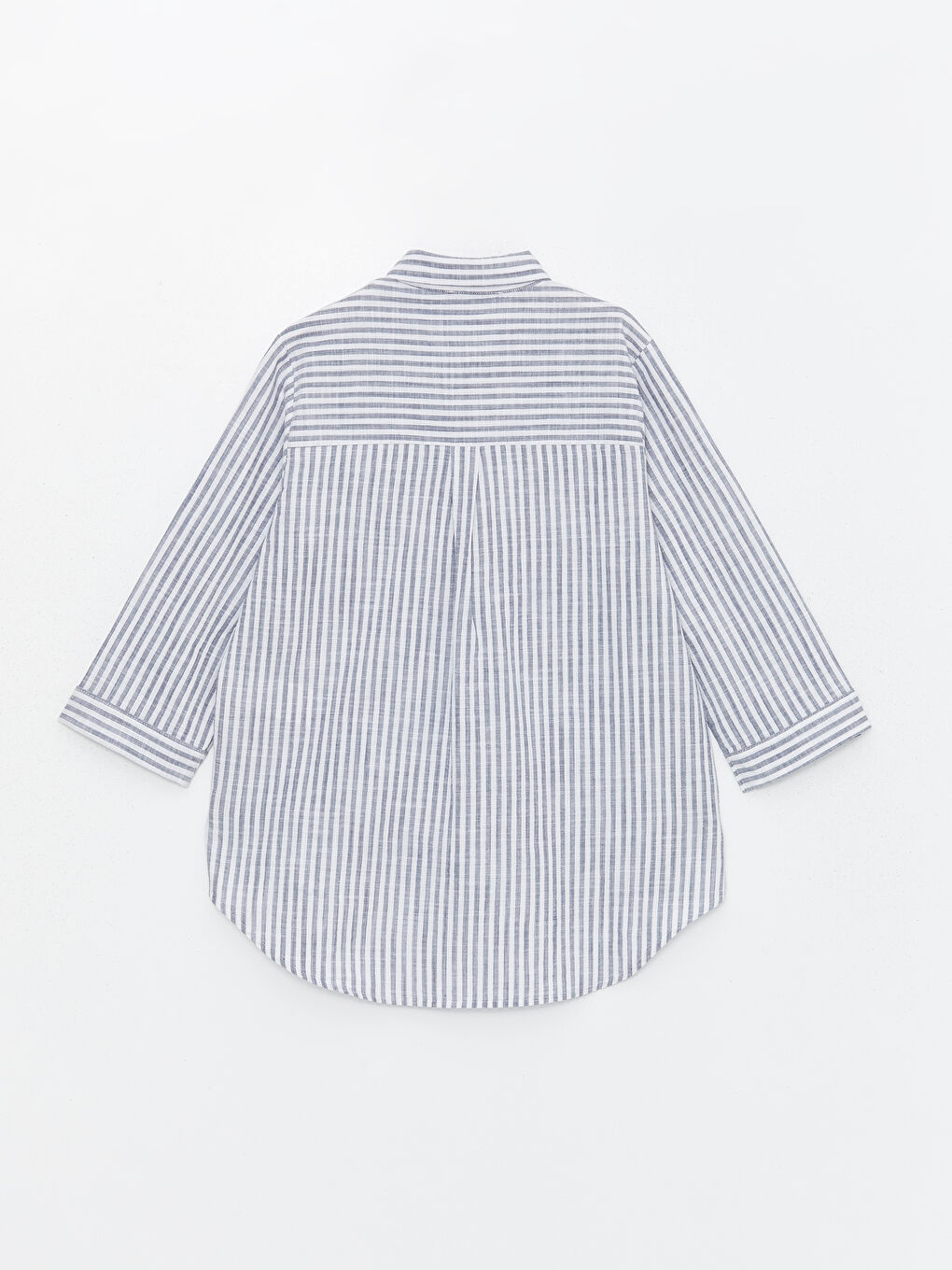 Mavi Çizgili Kadın Gömlek-6