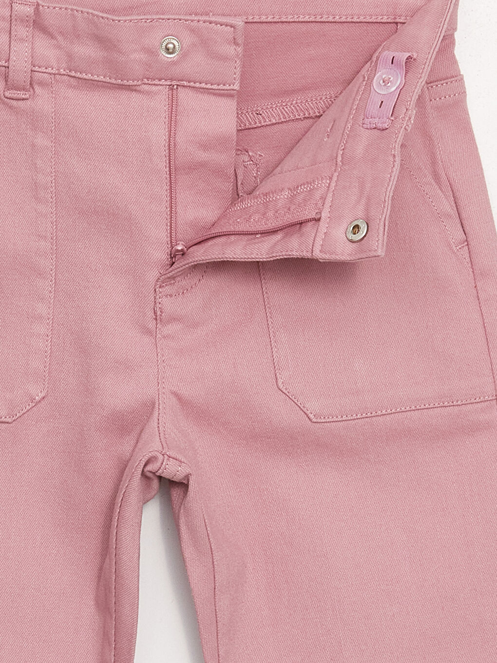 LCW Kids Girls' Trousers with Adjustable Elastic Waist -S48738Z4-GDD