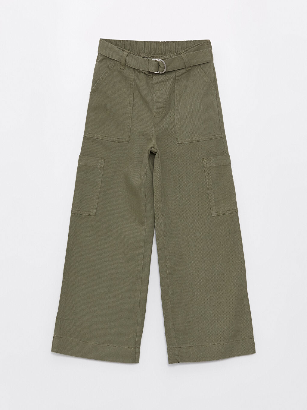 LCW Kids Girls' Trousers with Adjustable Elastic Waist -S48742Z4-GYA