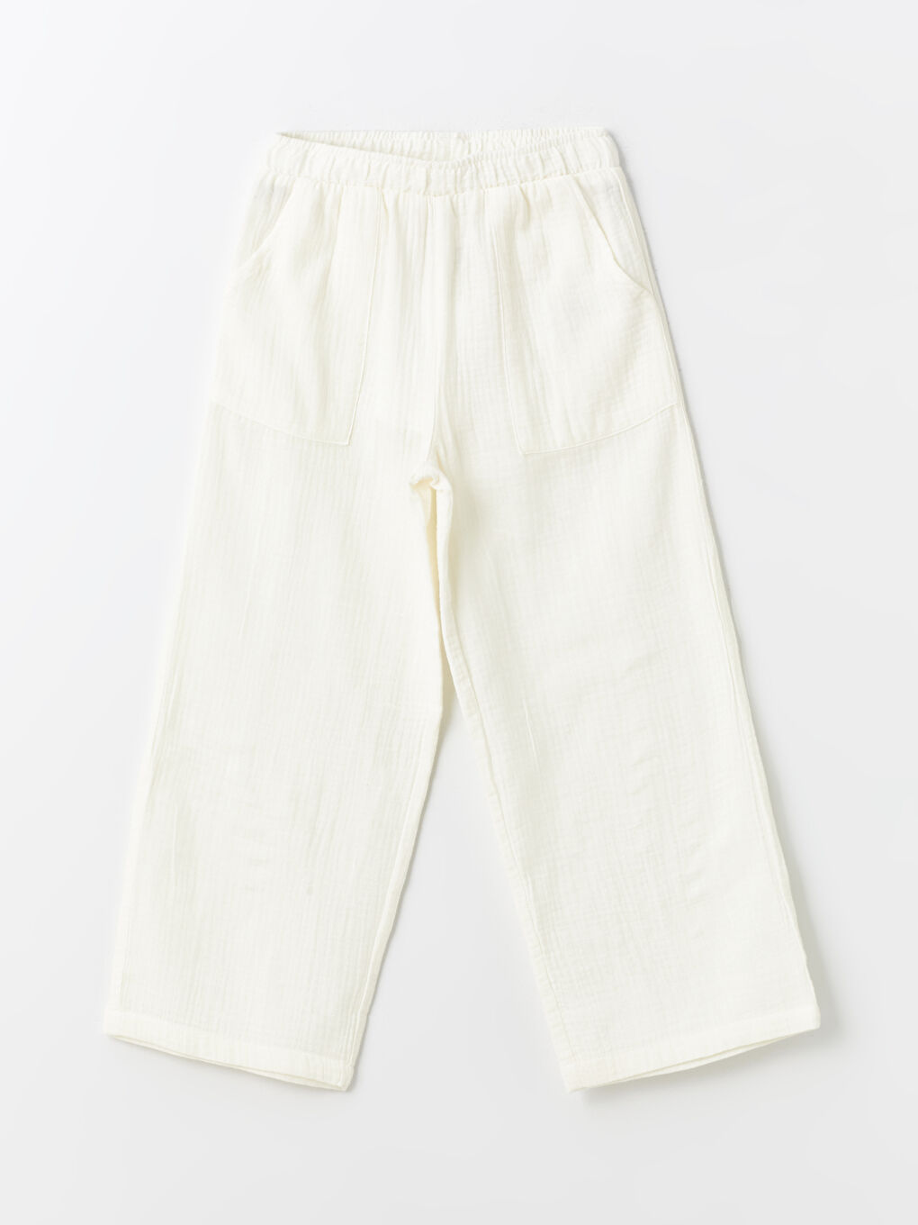 Elasticated Waist Wideleg Girls' Trousers -S48754Z4-FDH