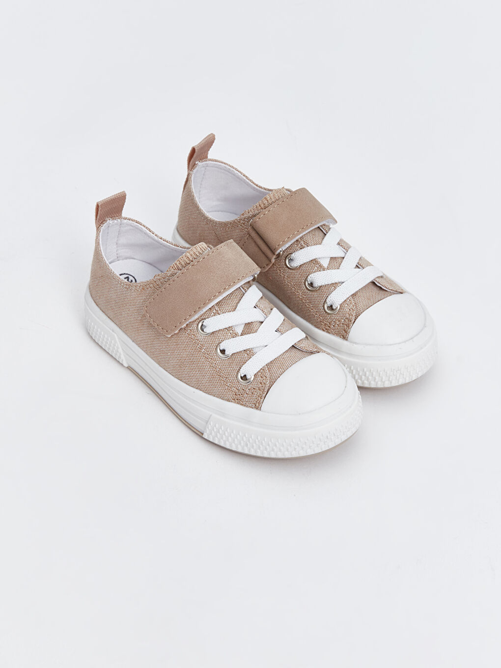 Bej Bağcık ve Cırt Cırtlı Erkek Bebek Spor Ayakkabı