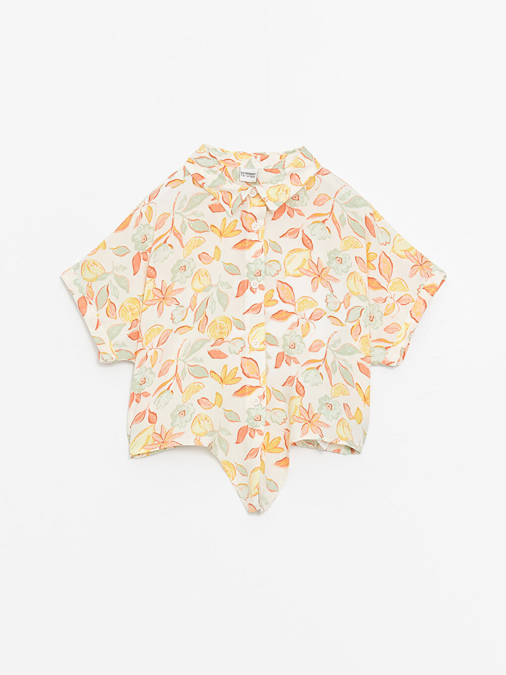 Рубашка с принтом и коротким рукавом для девочек