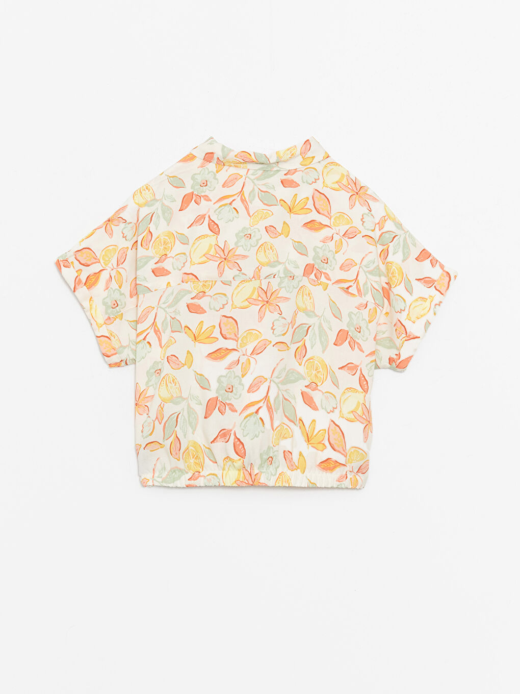 Рубашка с принтом и коротким рукавом для девочек-1