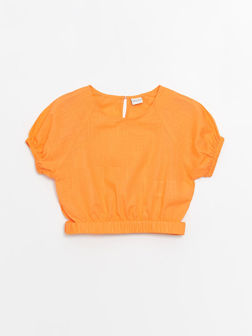 Crew Neck Girls' Crop Blouse -S48790Z4-GLP