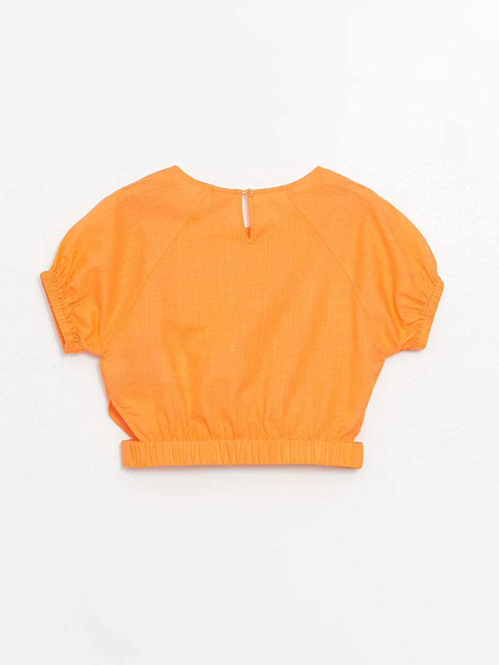 Crew Neck Girls' Crop Blouse -S48790Z4-GLP