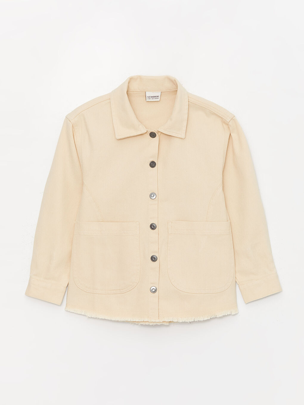 LCW Kids Basic Long Sleeve Girls' Shirt Jacket -S48793Z4-FWC