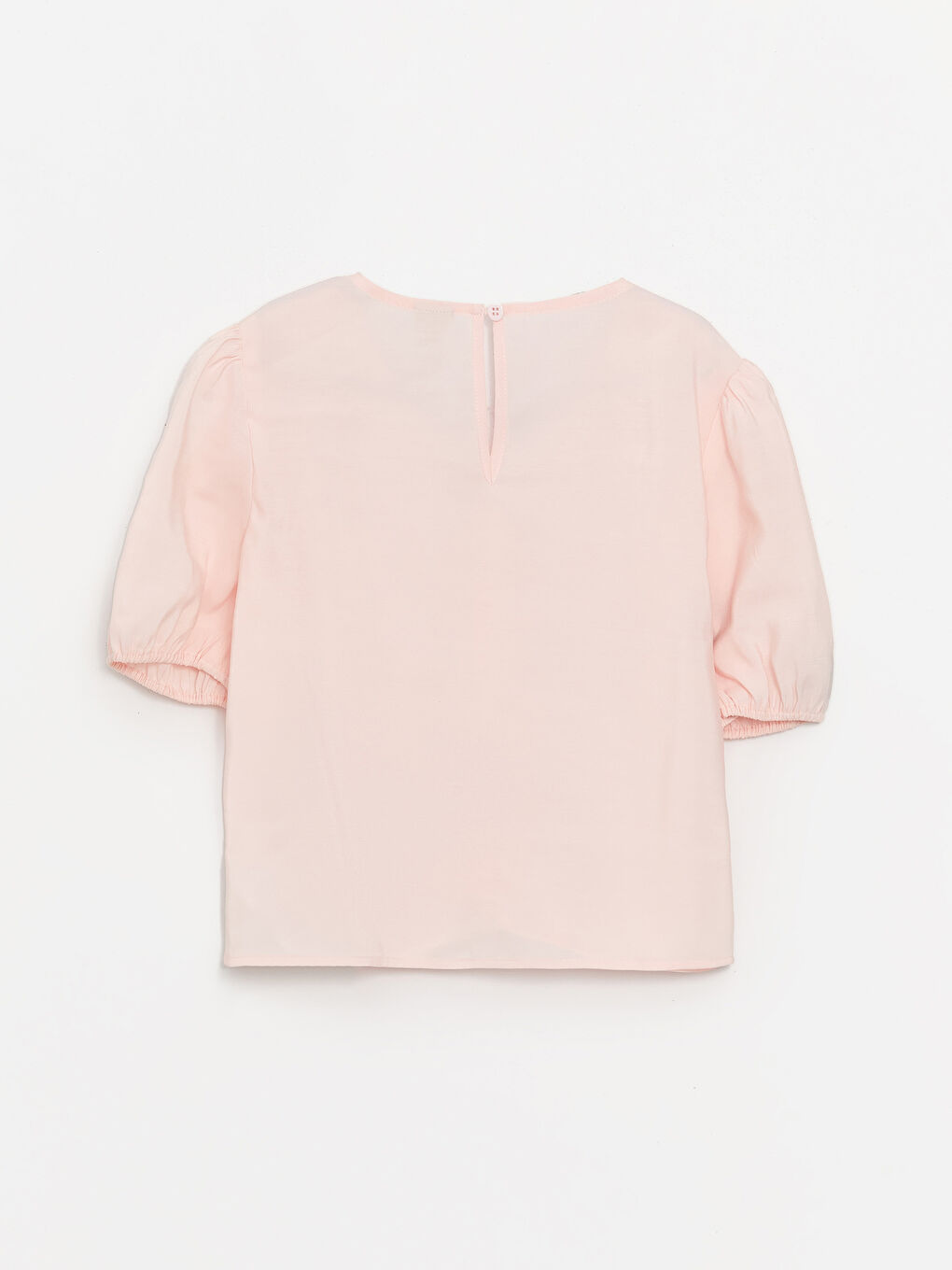 V-Neck Short Sleeve Girls' Crop Blouse -S48810Z4-FZE