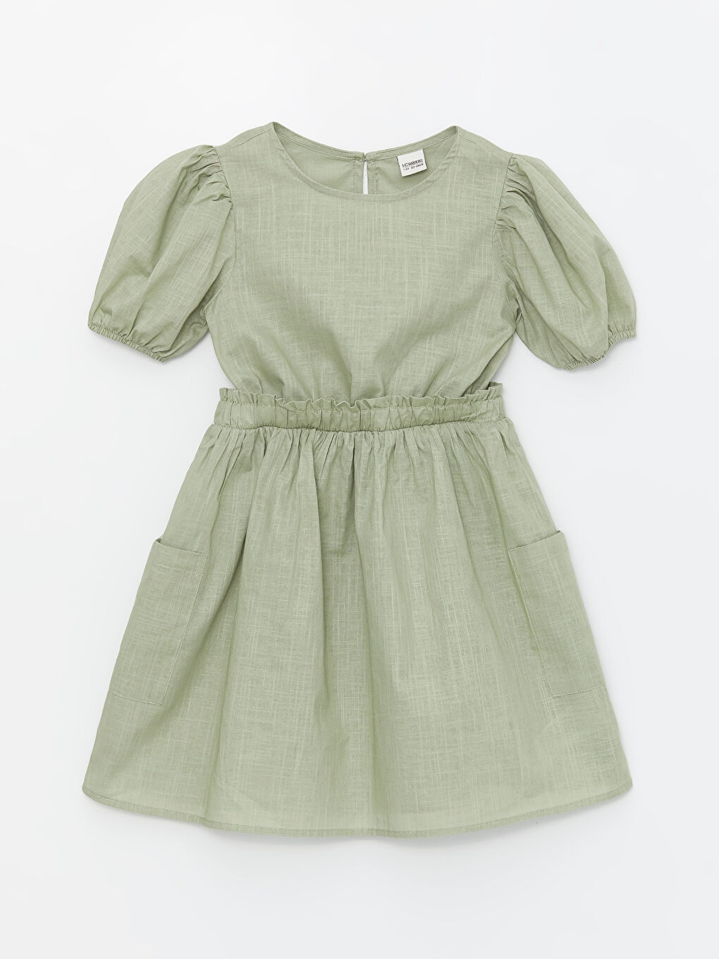 فستان للبنات بياقة دائرية