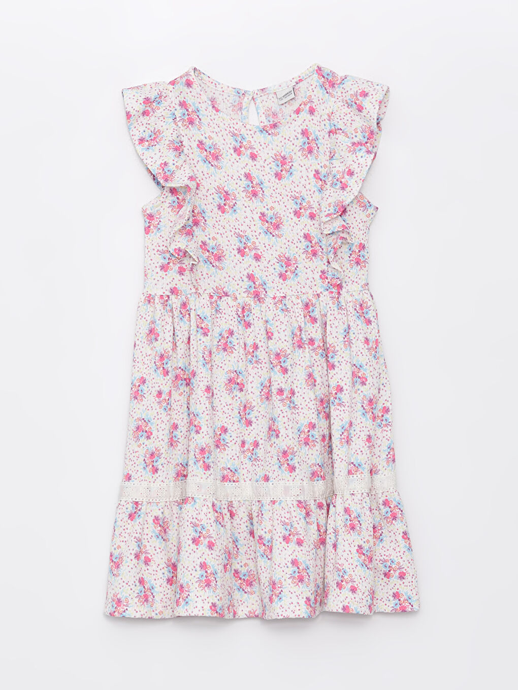 Crew Neck Floral Girl's Dress -S48822Z4-LRA