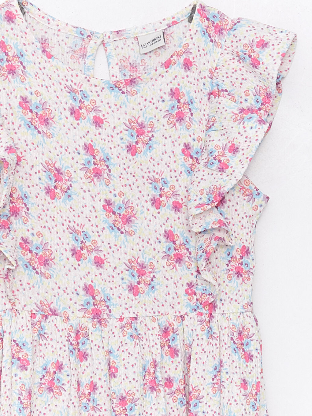 Crew Neck Floral Girl's Dress -S48822Z4-LRA
