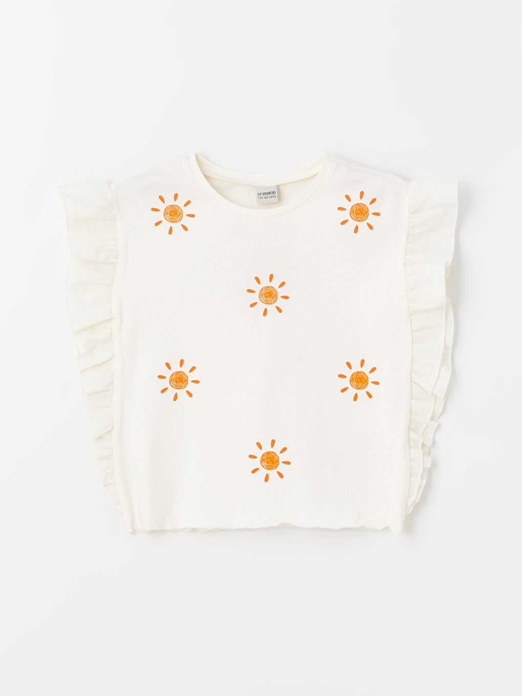 Crew Neck Printed Short Sleeve Girl T-shirt -S48859Z4-FRC