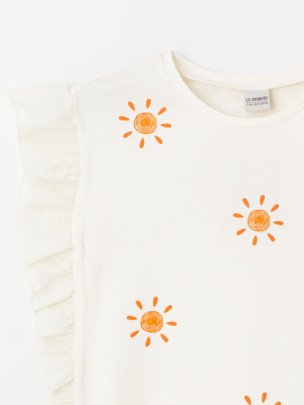 Crew Neck Printed Short Sleeve Girl T-shirt -S48859Z4-FRC