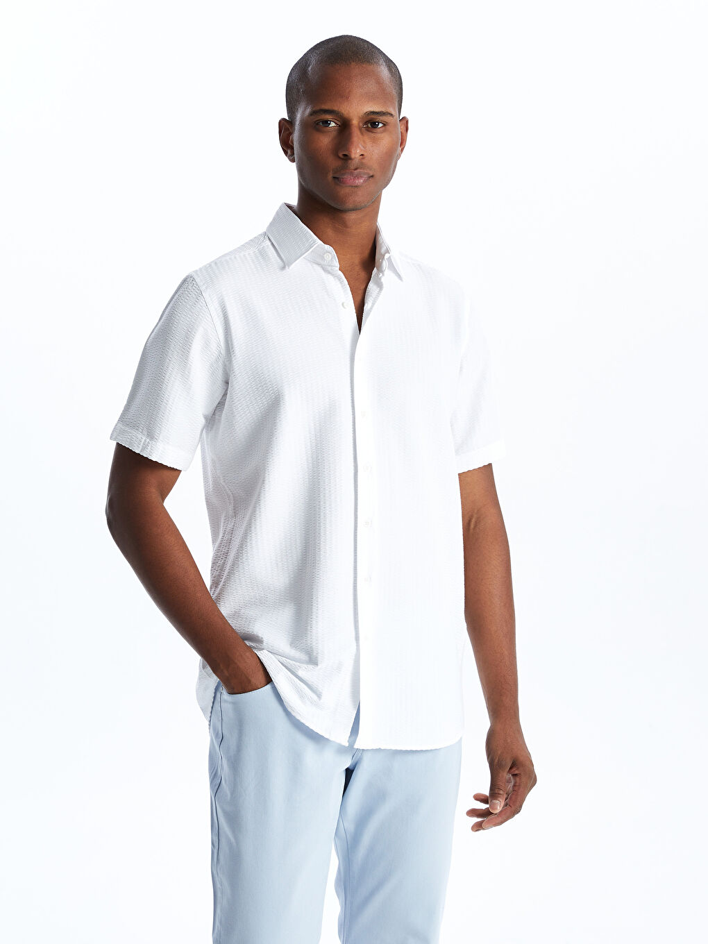 Regular Fit Short Sleeve Men's Shirt -S48887Z8-Q6K