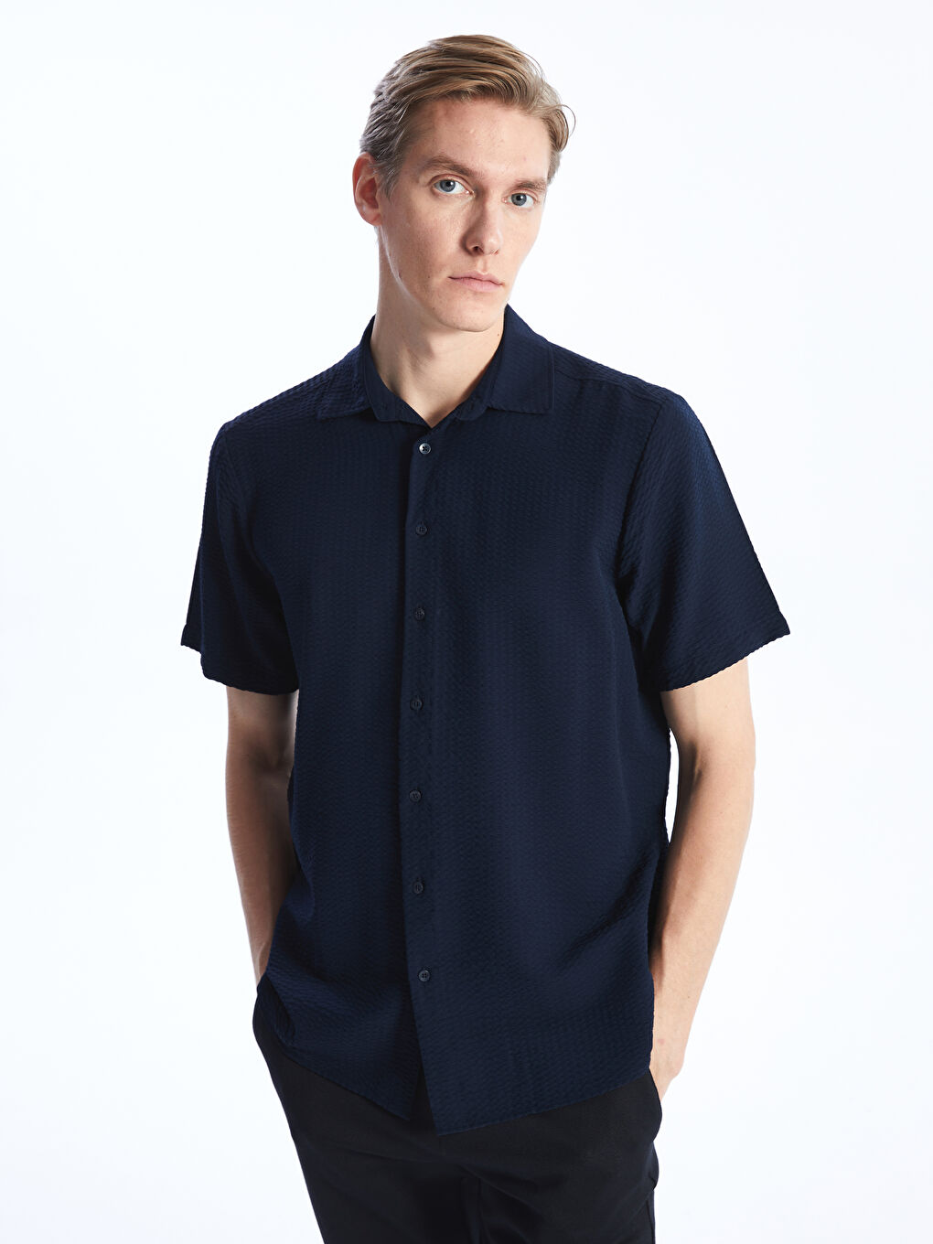 Regular Fit Short Sleeve Men's Shirt -S48887Z8-RFH