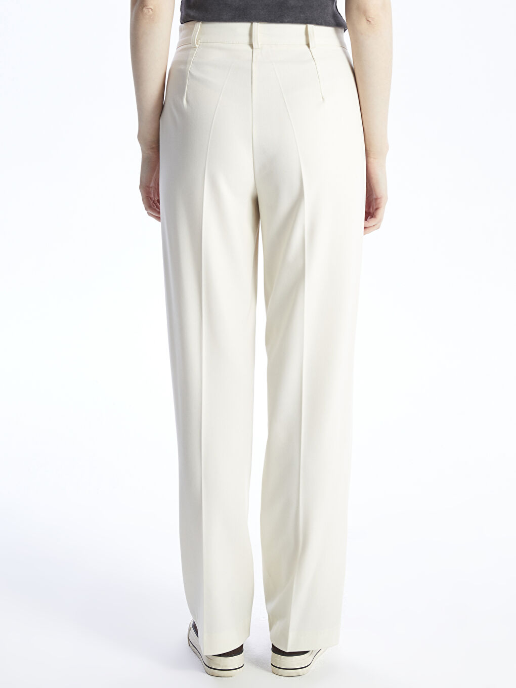 Standard Fit Plain Wide Leg Women's Trousers -S48922Z8-VKK