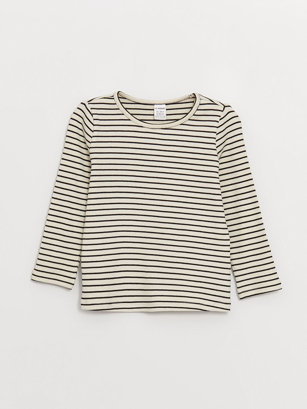 Crew Neck Long Sleeve Striped Baby Girl T-Shirt -S48934Z1-LEG