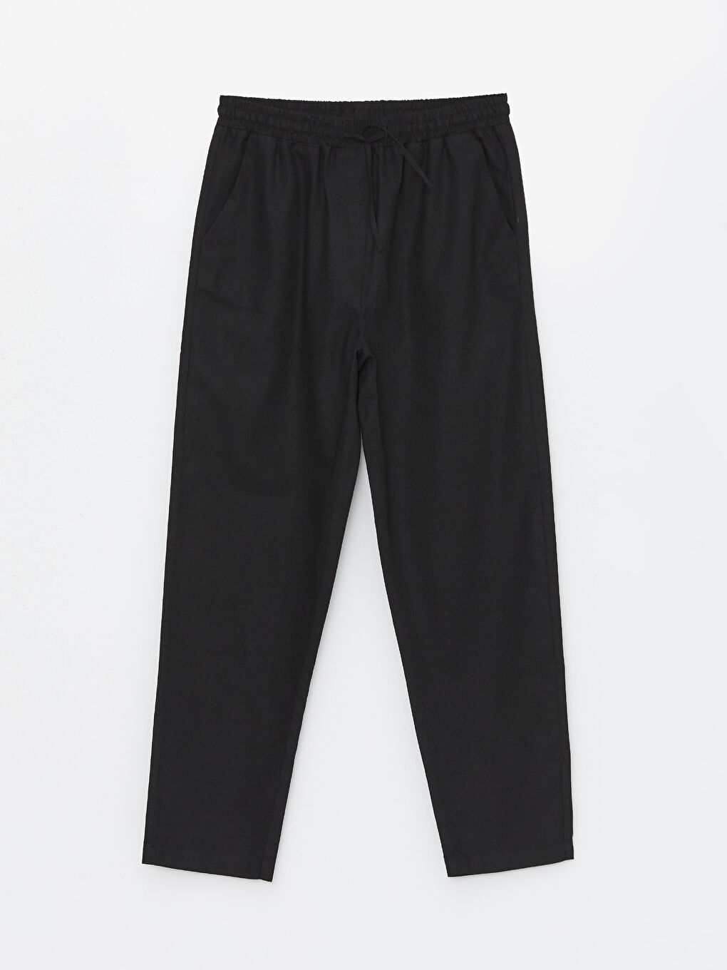 Elasticated Waist Plain Linen Blend Women's Trousers -S48946Z8-CVL
