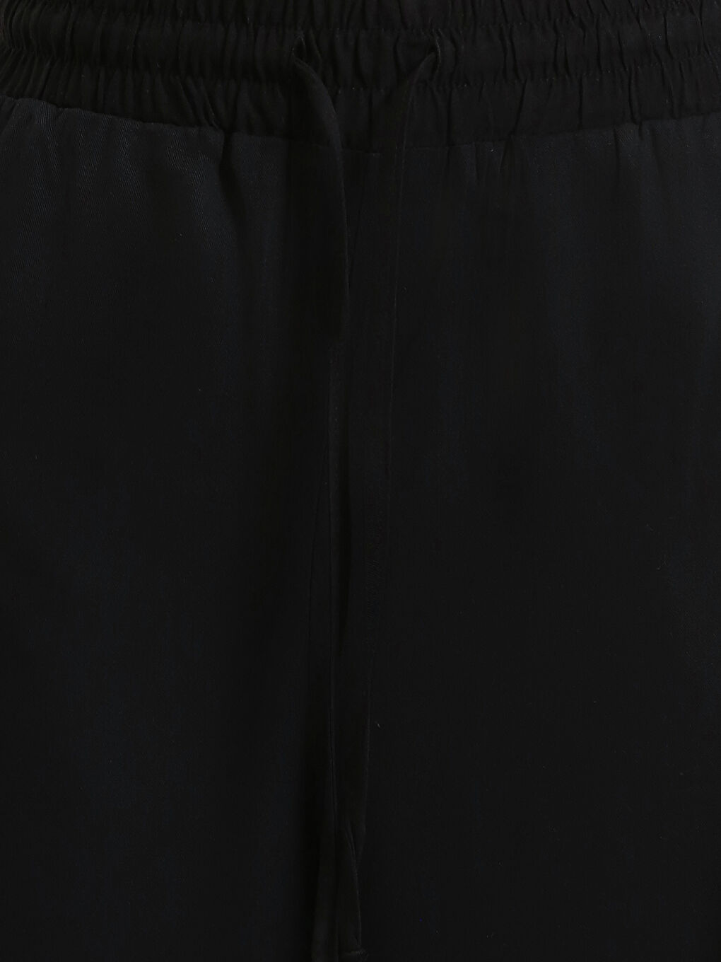 Elasticated Waist Plain Wide Leg Women's Trousers-4