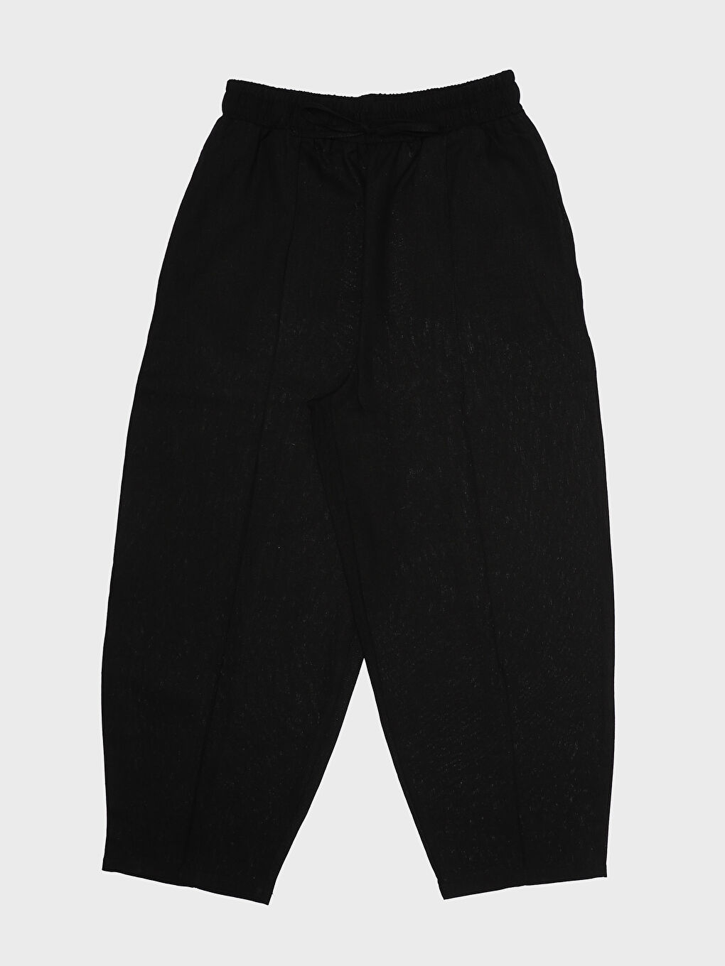 Carrot Fit Plain Linen Blend Women's Trousers -S48948Z8-CVL