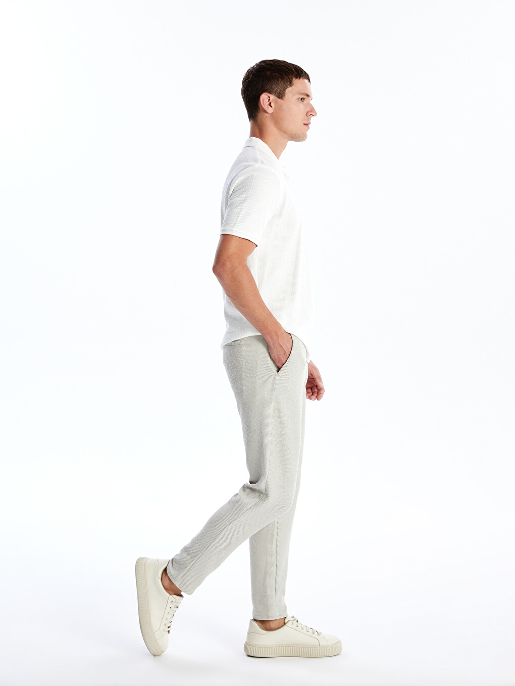 LCW Vision Slim Fit Men's Textured Trousers - S48955Z8-CUZ - LC