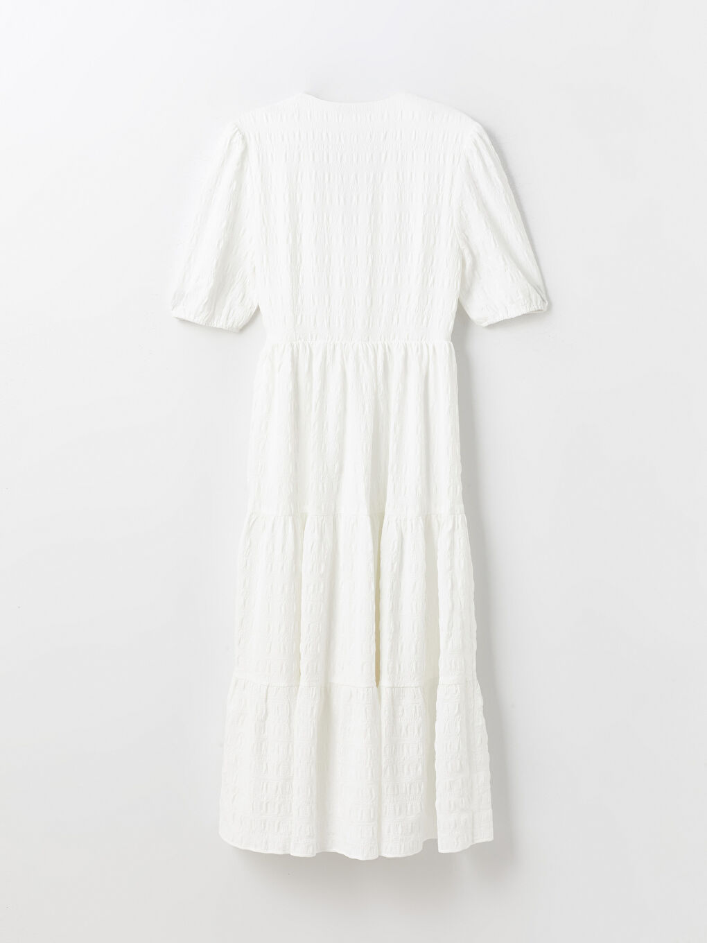 Double Breasted Collar Plain Short Sleeve Women's Dress -S48972Z8-KE8