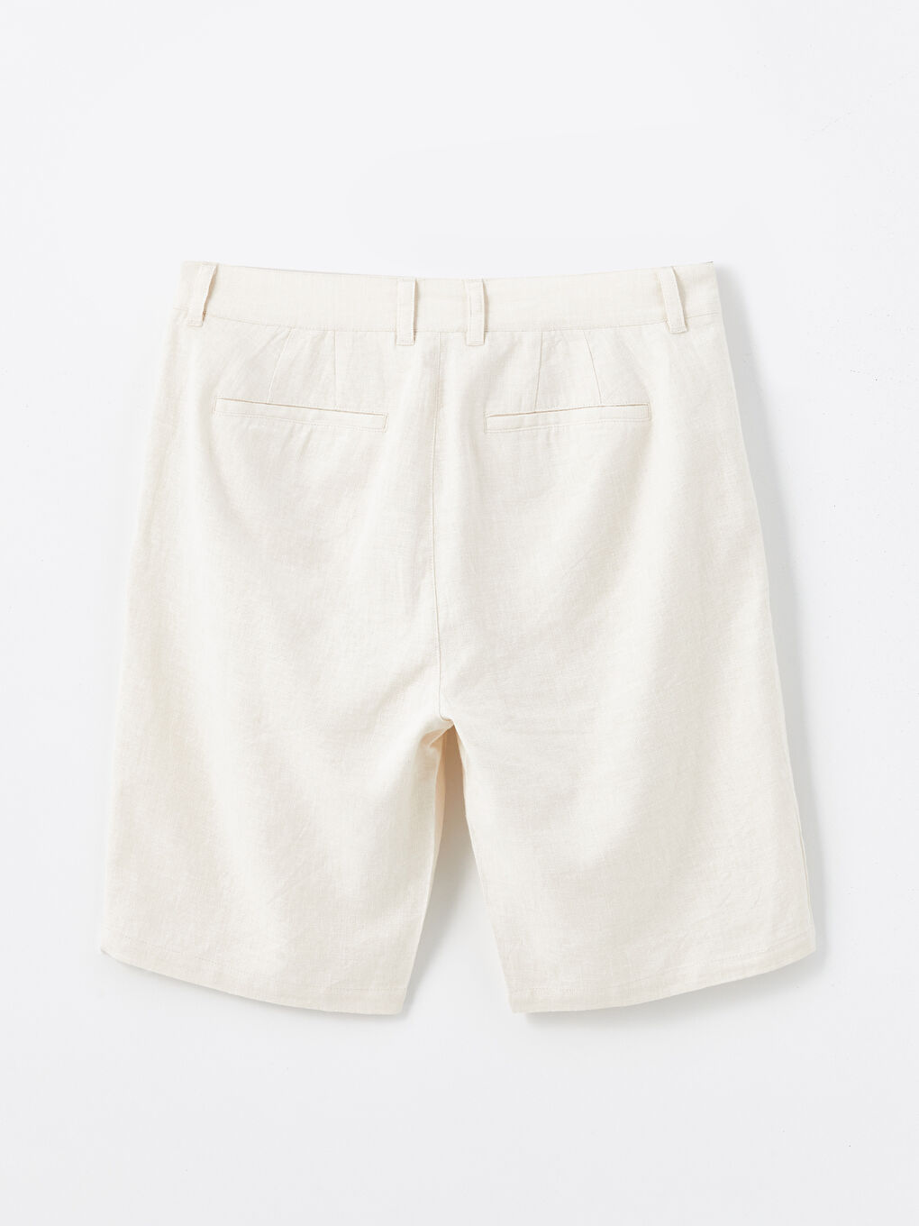 Slim Fit Linen Blend Men's Shorts -S48974Z8-FWZ
