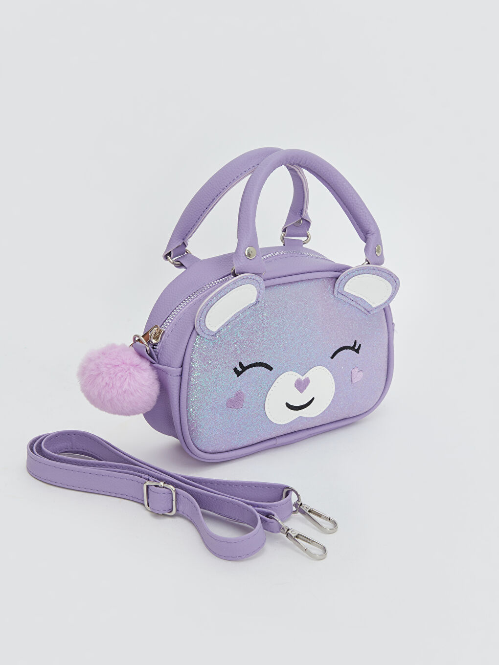 Lila 3D Patch Detaylı Kız Çocuk Beslenme Çantası