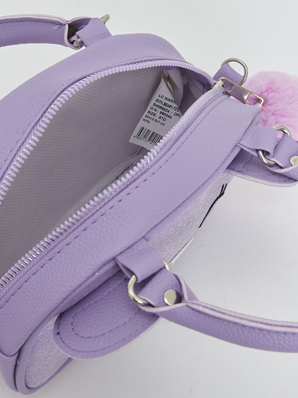 Lila 3D Patch Detaylı Kız Çocuk Beslenme Çantası-3