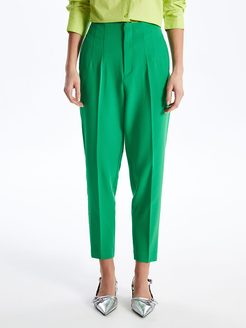 LCW Vision High Waisted Slim Fit Women's Trousers -S49067Z8-VJC