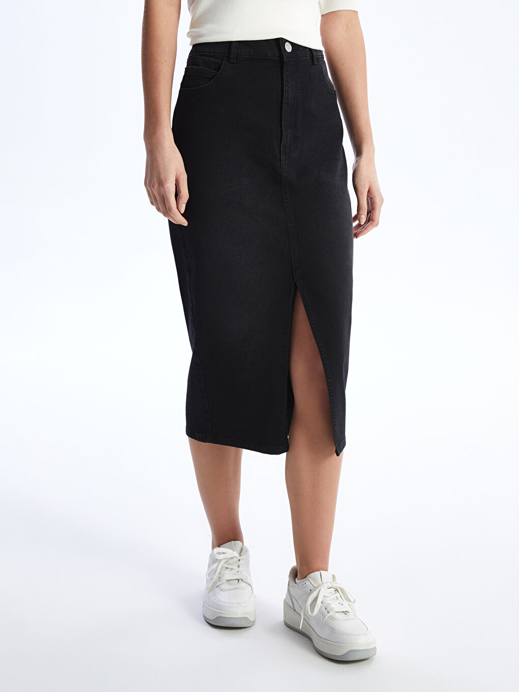 Slim Fit Women's Denim Skirt -S49069Z8-326