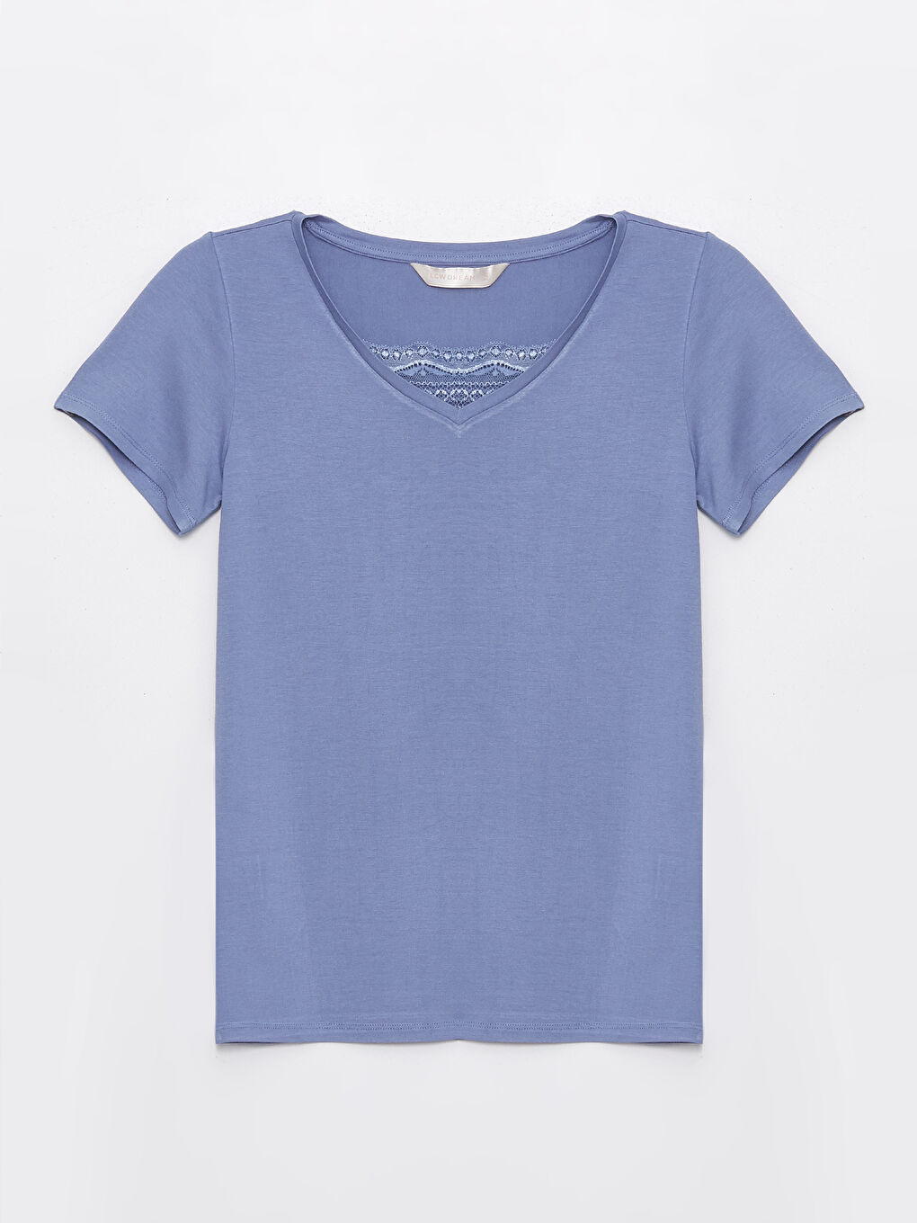 Mavi Beli Lastikli Kadın Pijama Altı-1