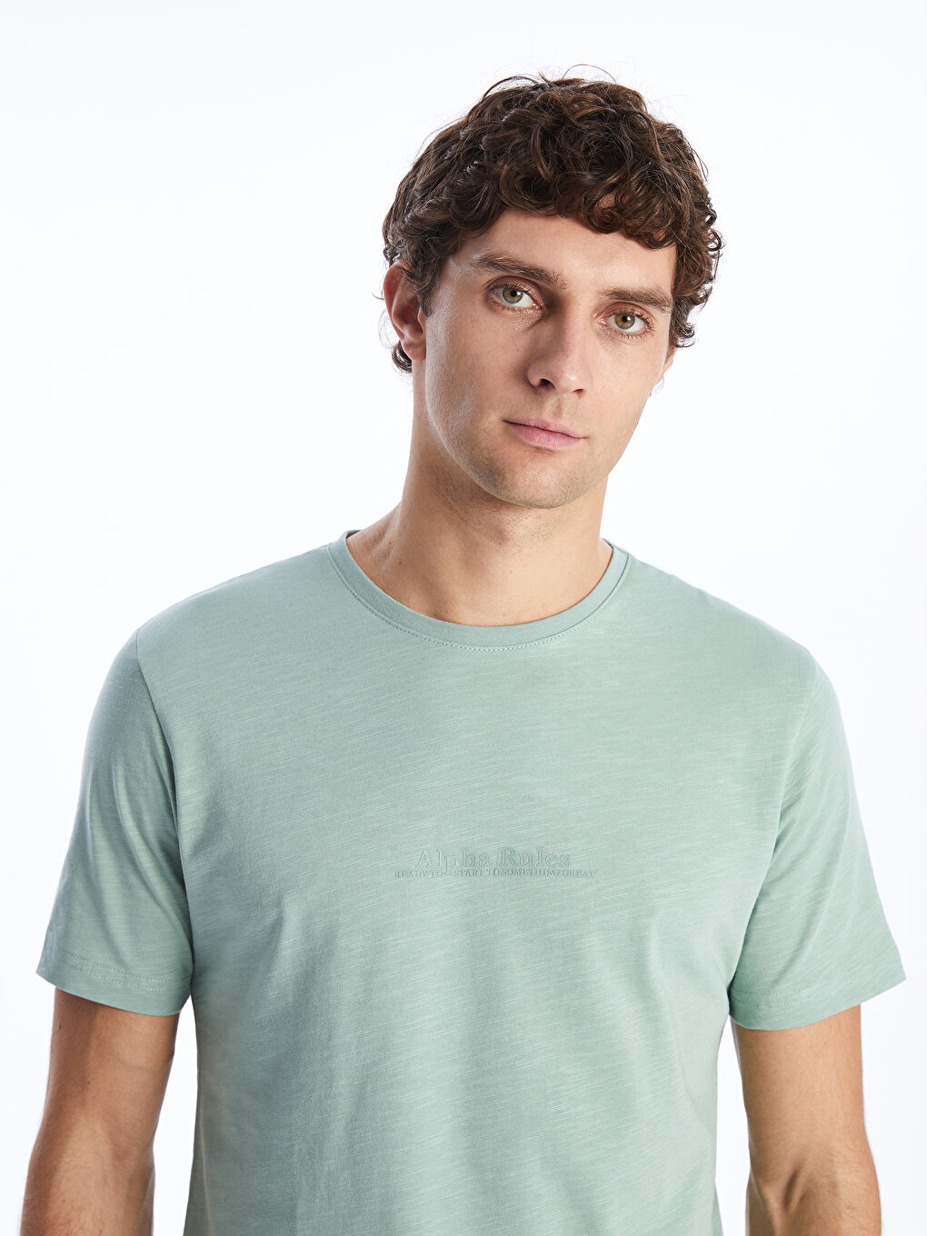 Haut de pyjama imprimé à manches courtes pour hommes col rond-5