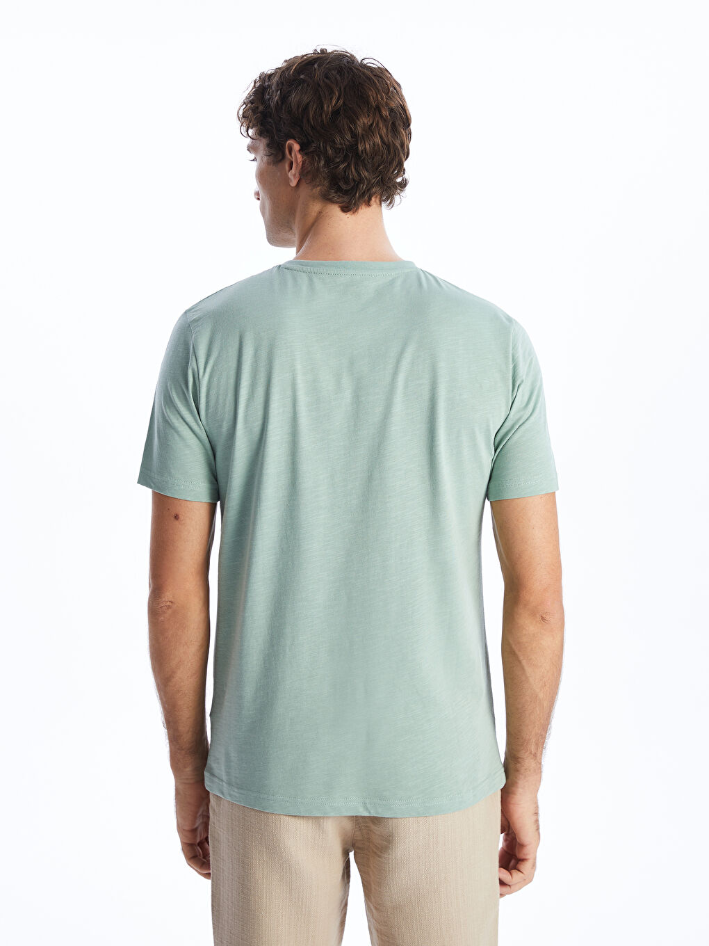 Haut de pyjama imprimé à manches courtes pour hommes col rond-9