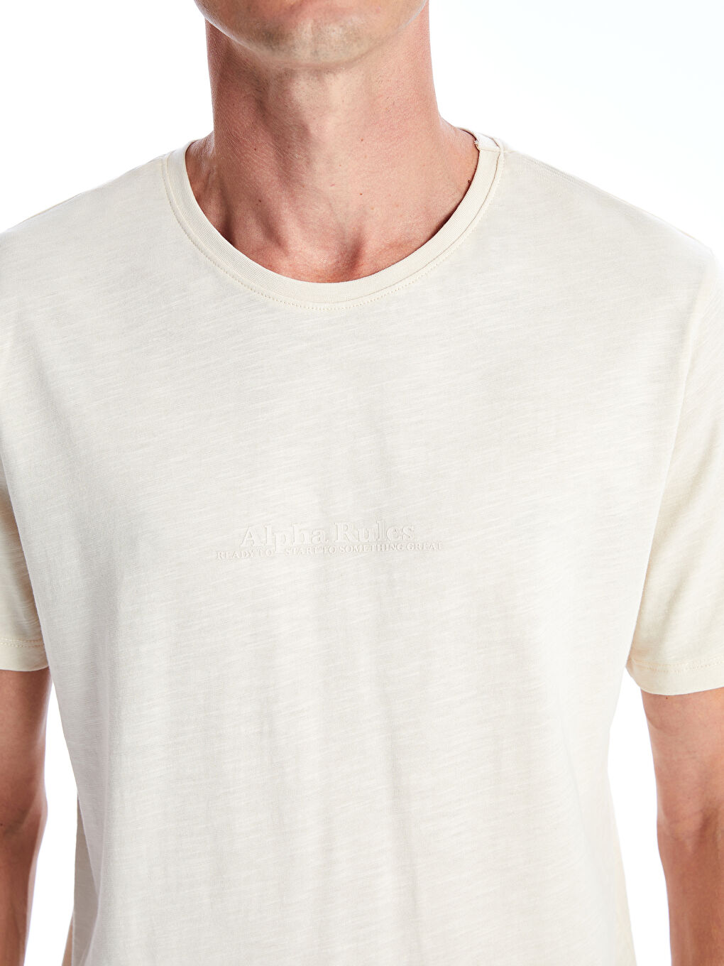 Crew Neck Short Sleeve Printed Men's Pajama Top -S49095Z8-KVB