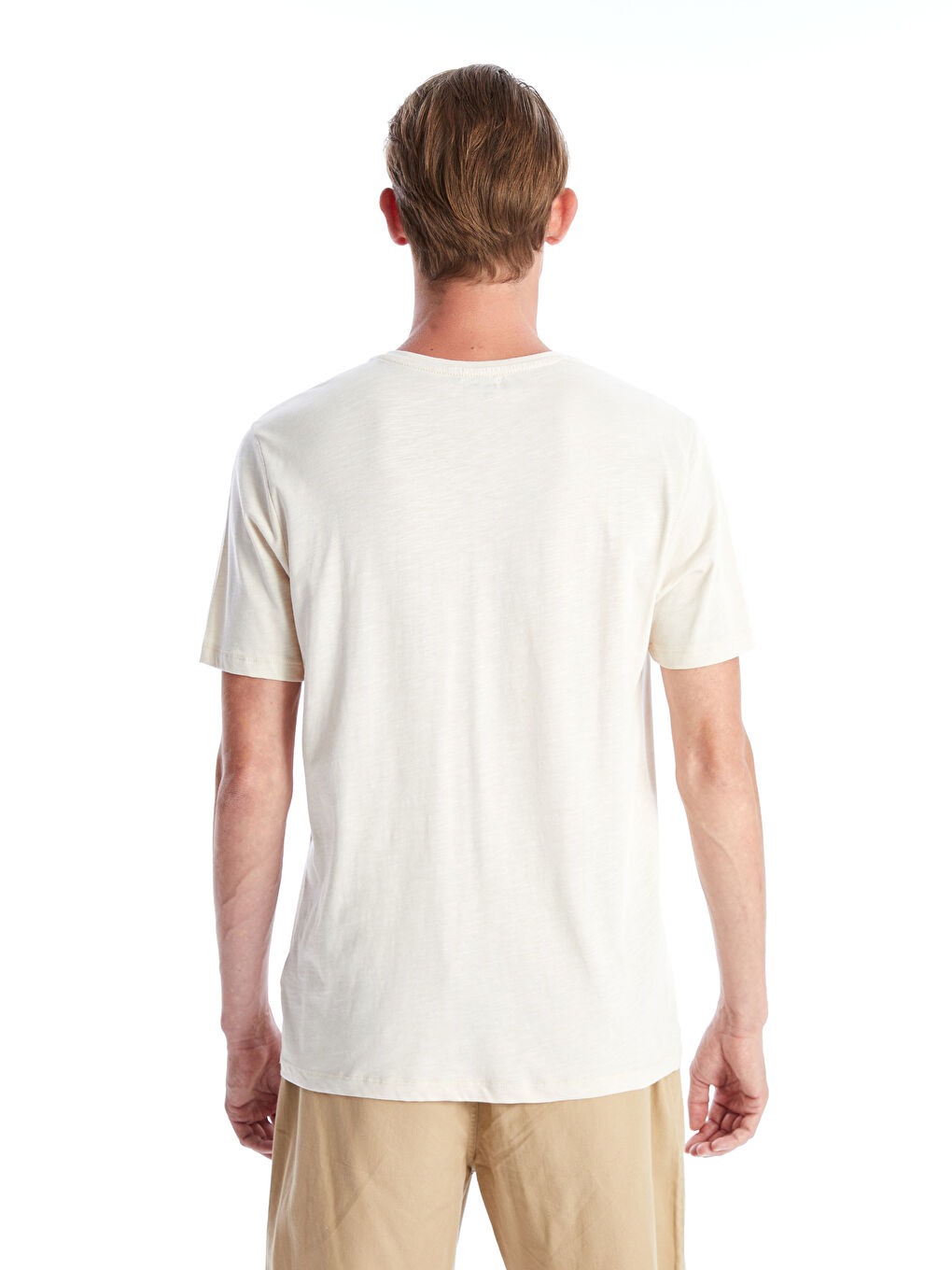 Crew Neck Short Sleeve Printed Men's Pajama Top -S49095Z8-KVB