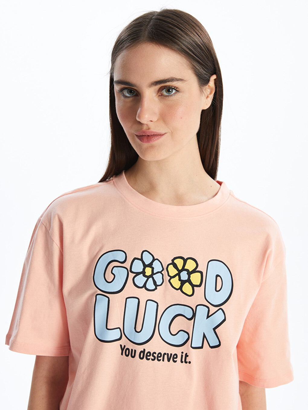 Crew Neck Printed Short Sleeve Women's Short Pyjamas Set-2