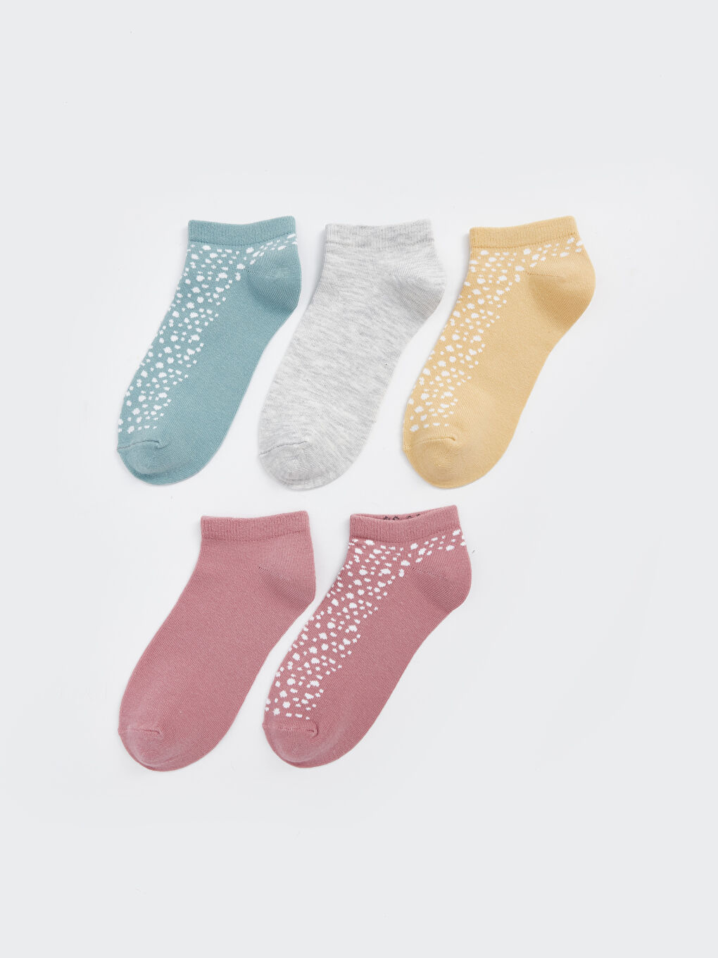 LCW DREAM Patterned Women's Trainer Socks 5 Pack -S49136Z8-J1R