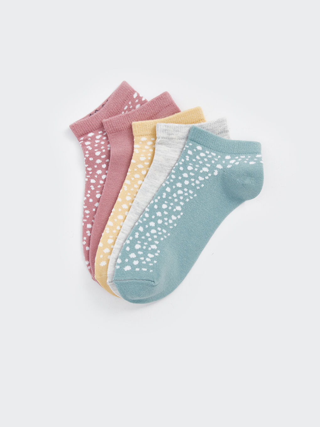 LCW DREAM Patterned Women's Trainer Socks 5 Pack -S49136Z8-J1R