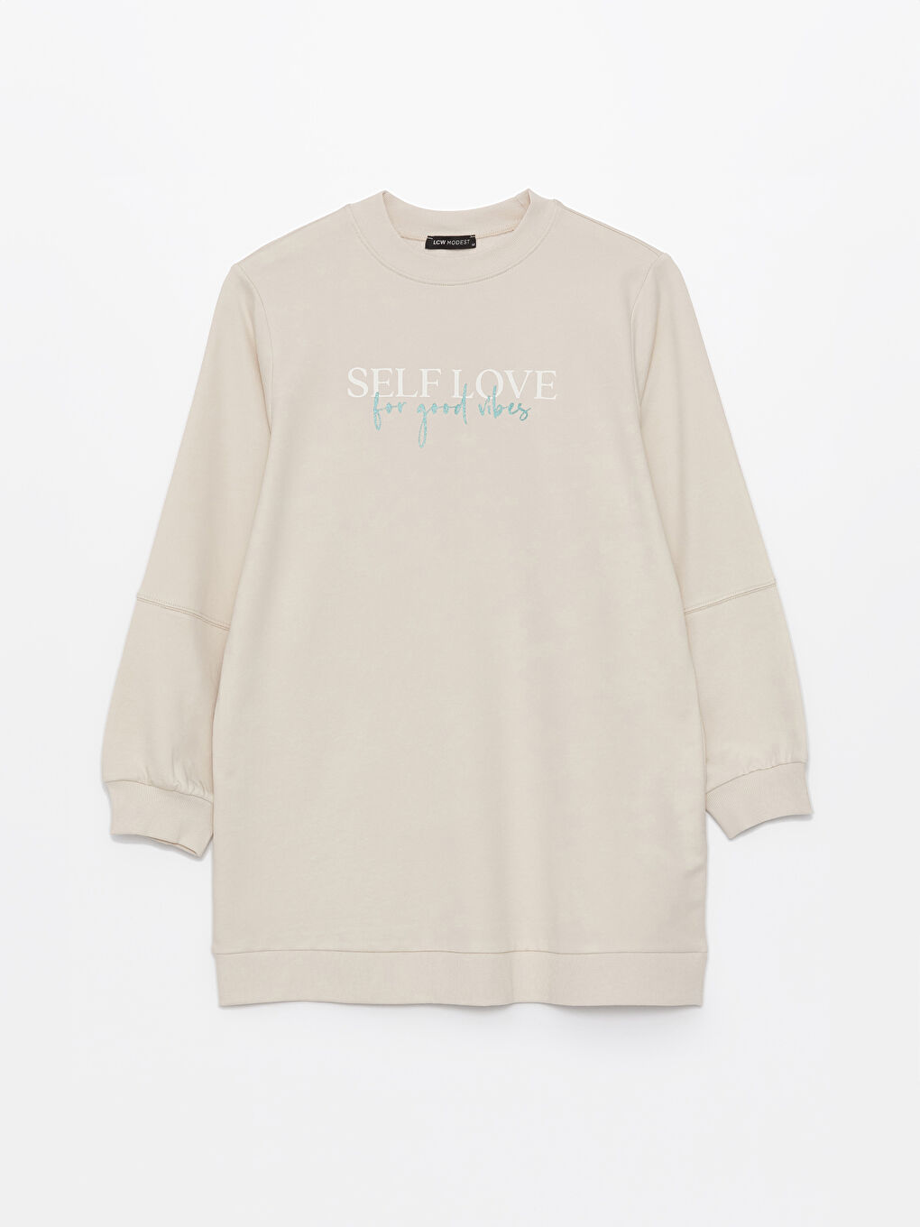 Tunique Sweatshirt Imprimée à Col Rond pour Femmes-5