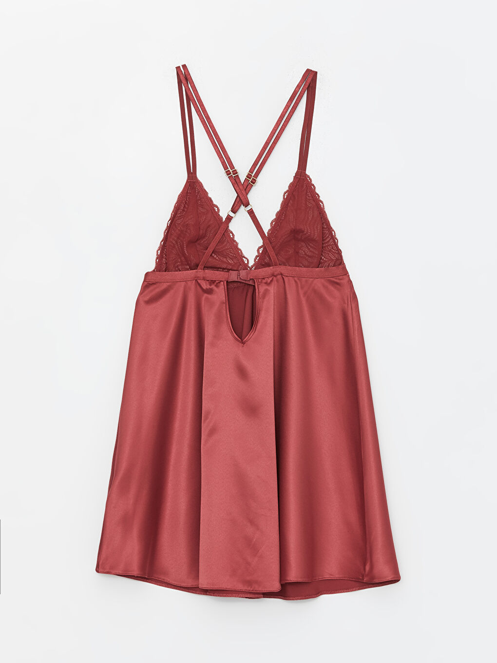V-Neck Lace Detailed Strappy Babydoll -S49219Z8-HPZ