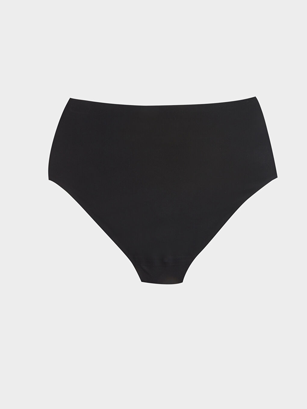 Siyah Yüksek Bel Düz Klasik Külot-1