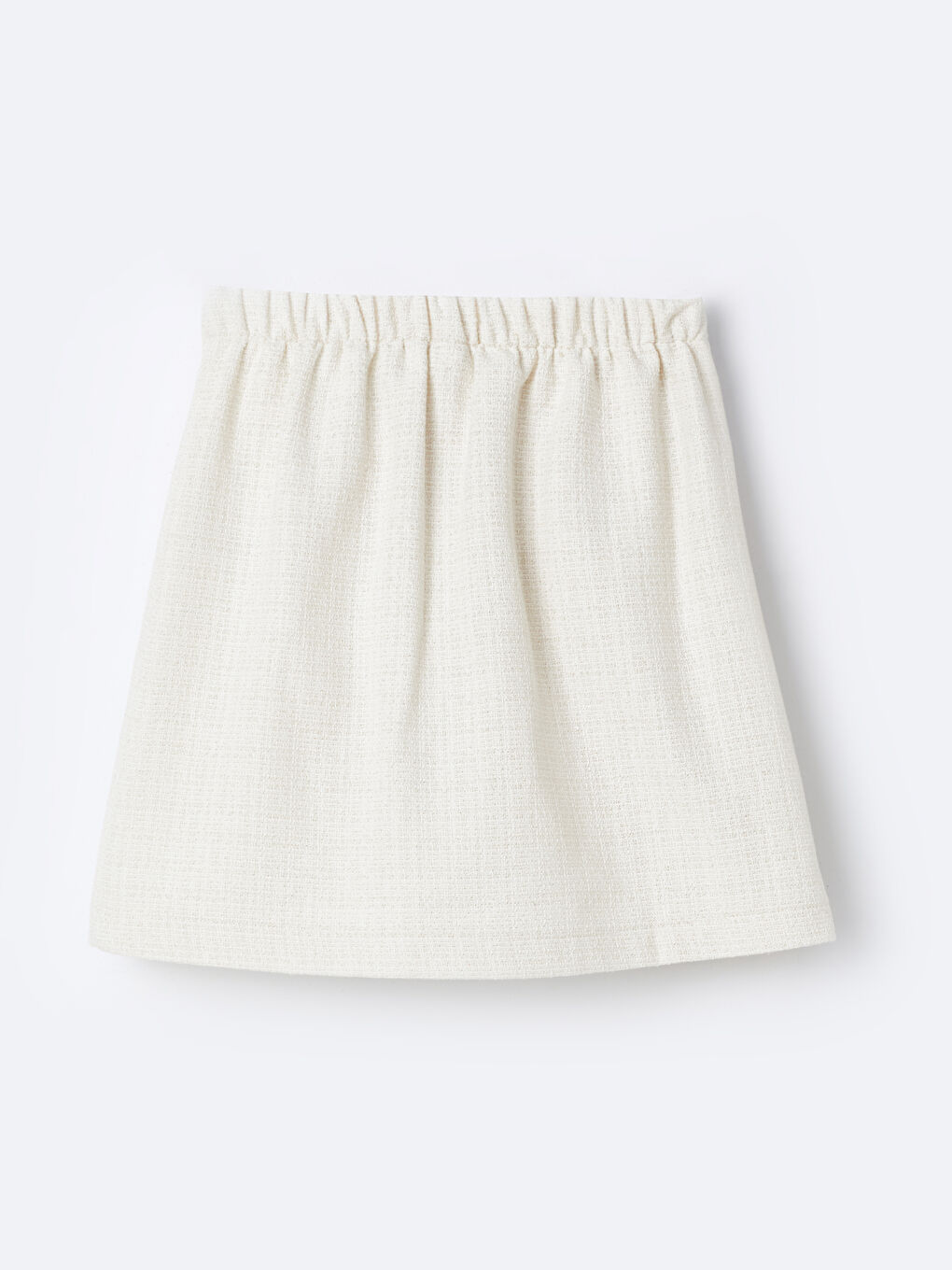 Girls' Tweed Skirt with Elastic Waist -S49262Z4-FDU