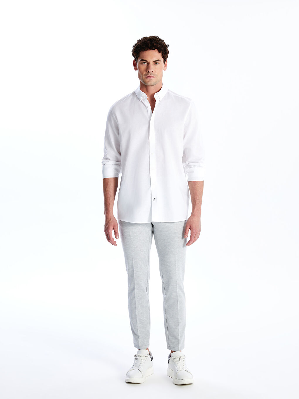 Regular Fit Long Sleeve Men's Shirt -S49279Z8-Q6K