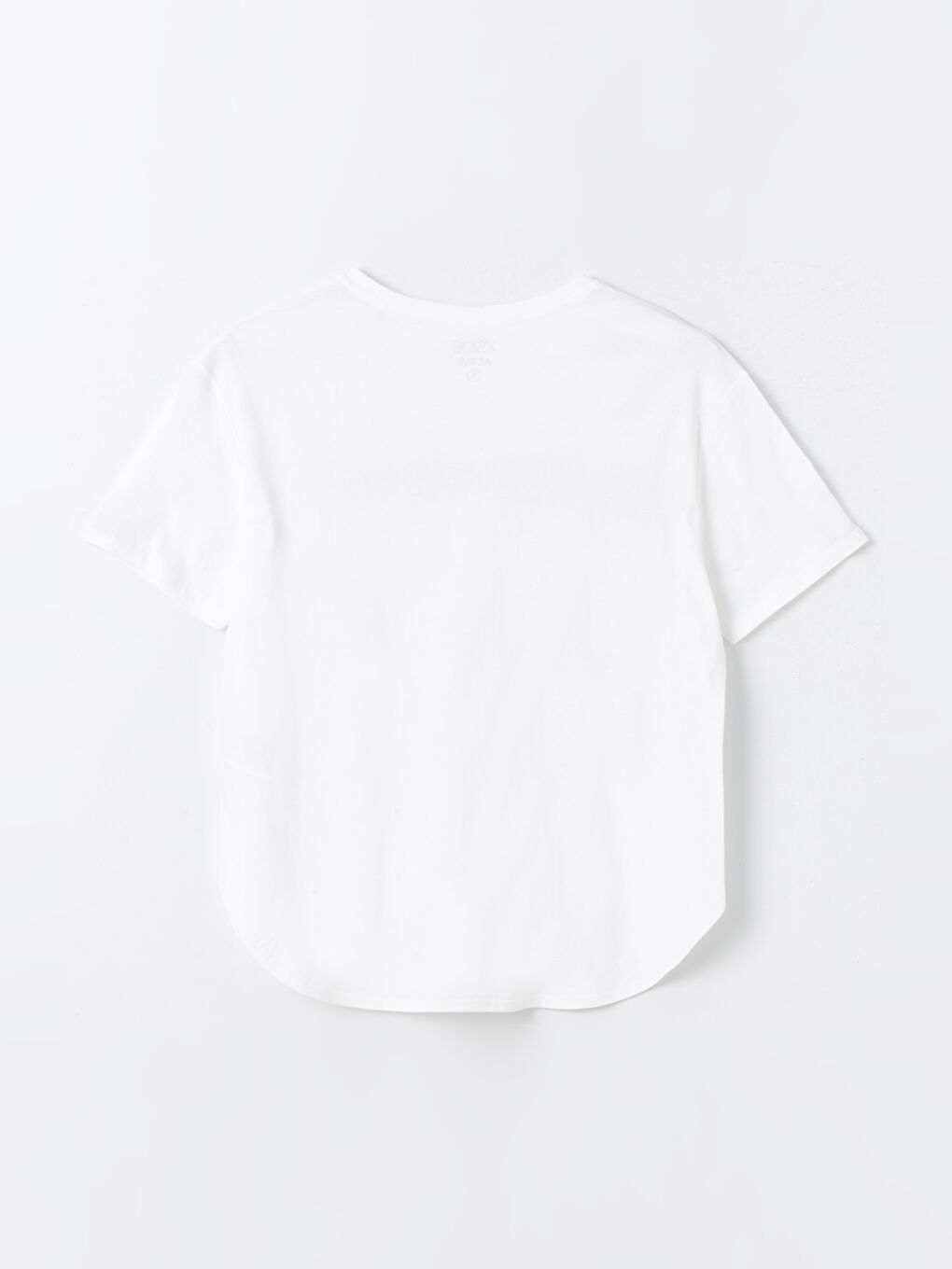 Футболка с круглым вырезом, принтом и коротким рукавом оверсайз для женщин-6