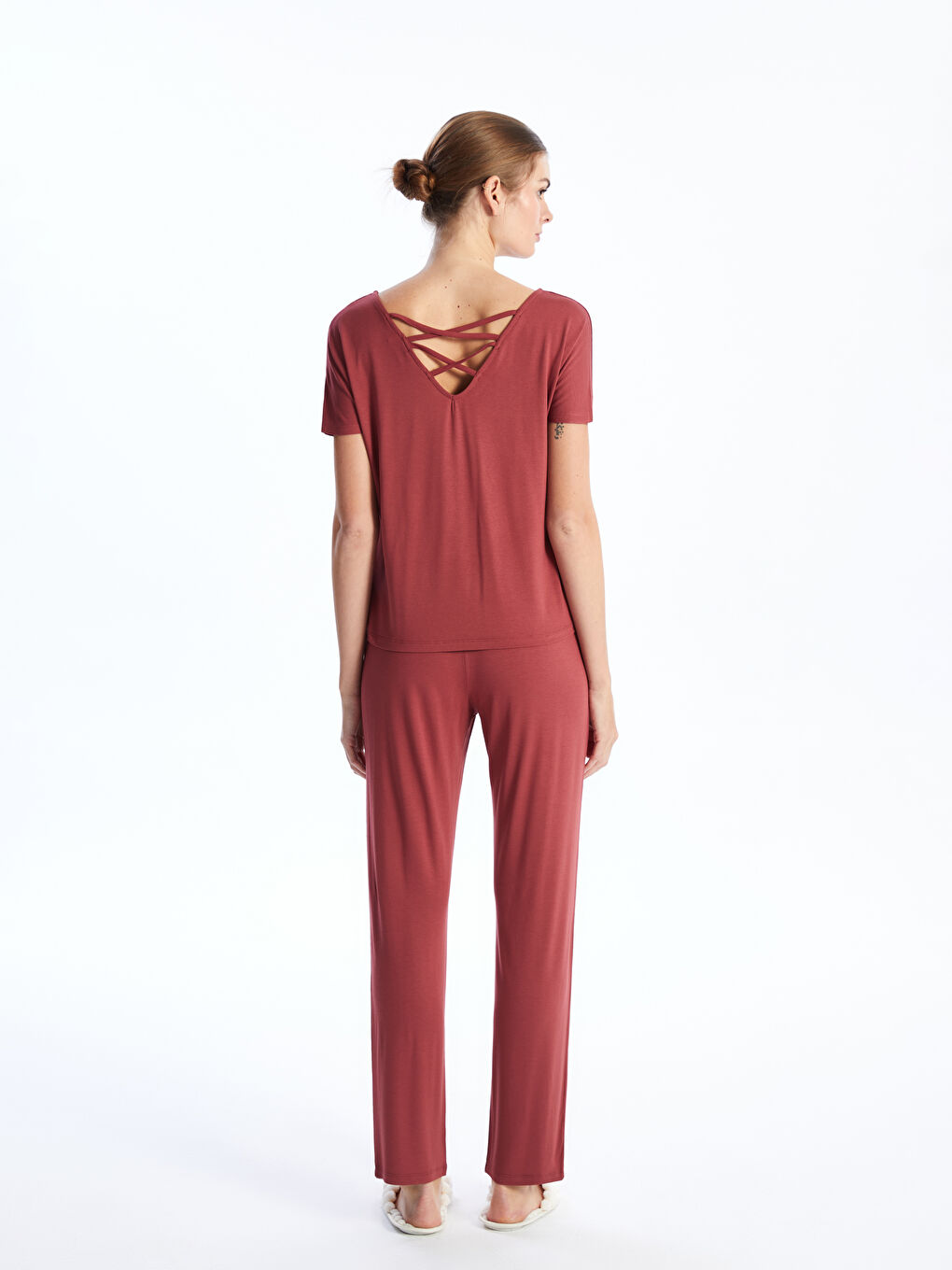 V Neck Women Pajamas Set -S49320Z8-HPZ